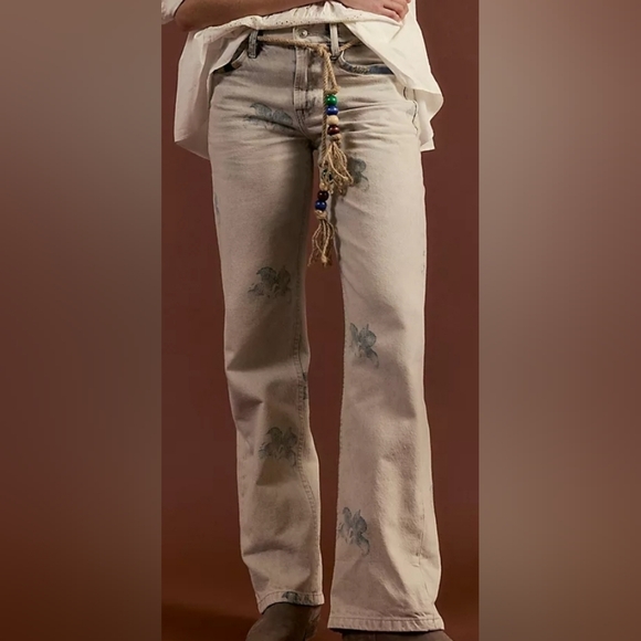 Free People Denim - Free People We The Free Geranium Slouchy Straight Jeans